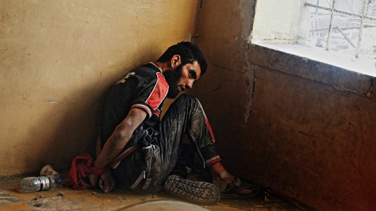 Von Kurden gefangen genommener IS-Kämpfer im Irak