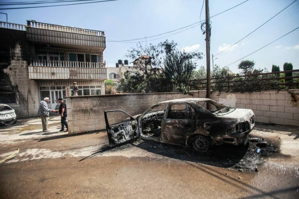 Turmus Ayya ist einer der Orte im Westjordanland, die vergangene Woche von israelischen Siedlern in Reaktion auf einen palästinensischen Terroranschlag attackiert wurden. (© imago images/Sipa USA)