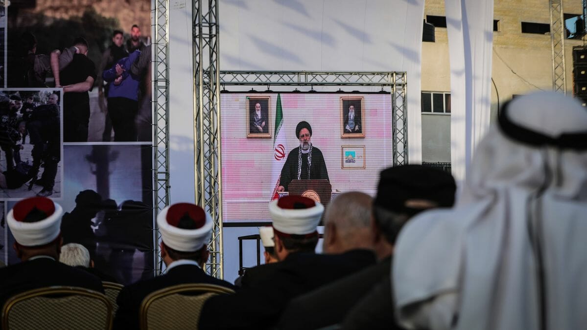 Iran Präsident Raisi hält anlässlich des al-Quds-Tages Ansprache im Gazastreifen