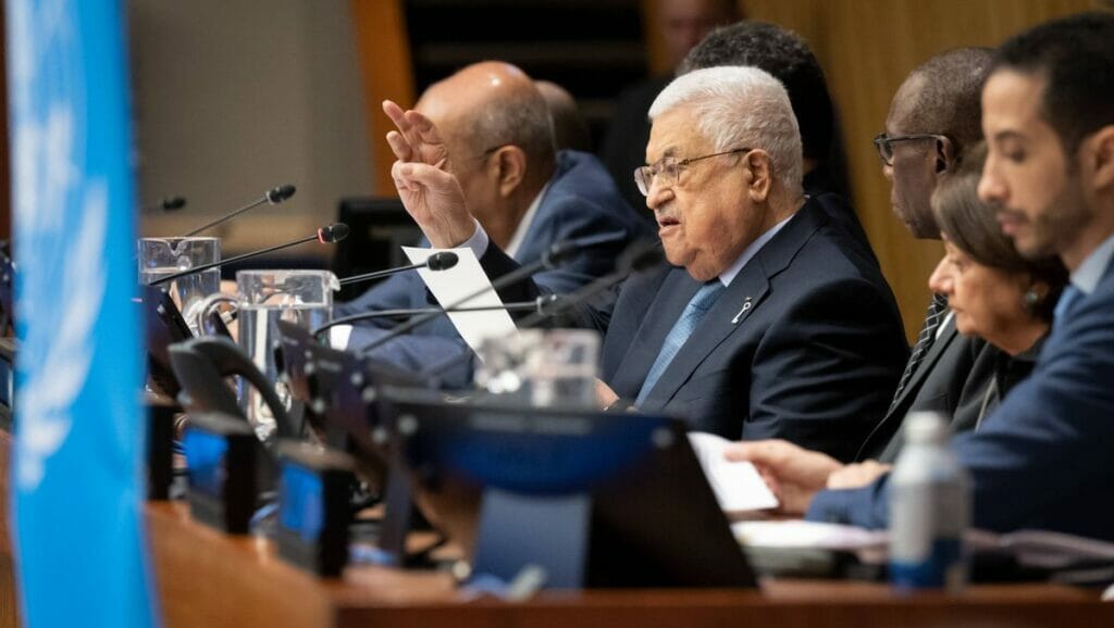 Abbas bei seiner antisemitischen. Rede zum »Nakba-Tag« der Vereinen Nationen in New York