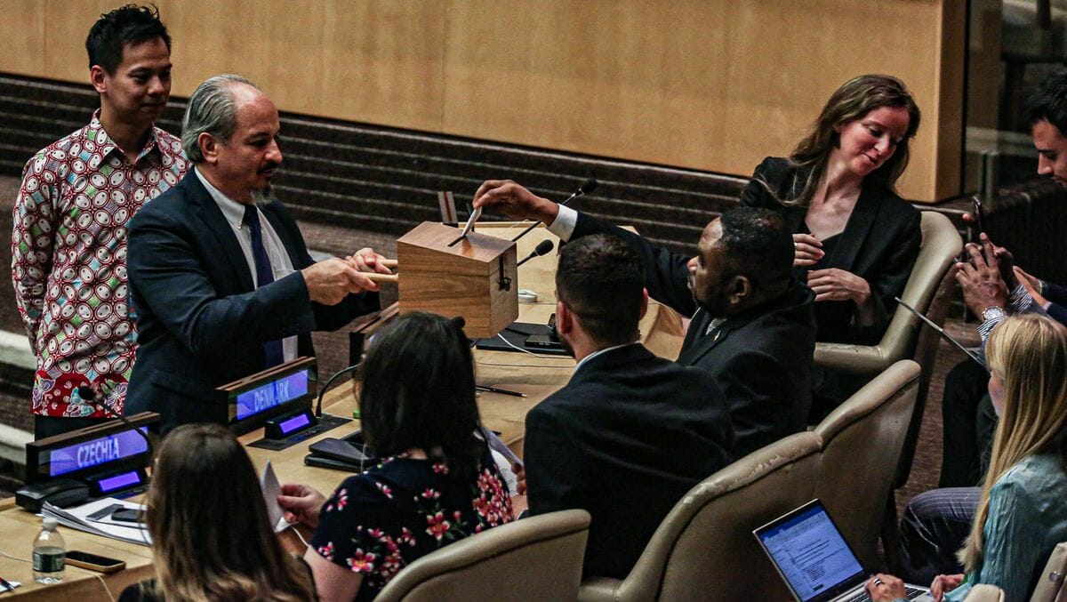 Abstimmung im im UN-Wirtschafts- und Sozialrat (ECOSOC)