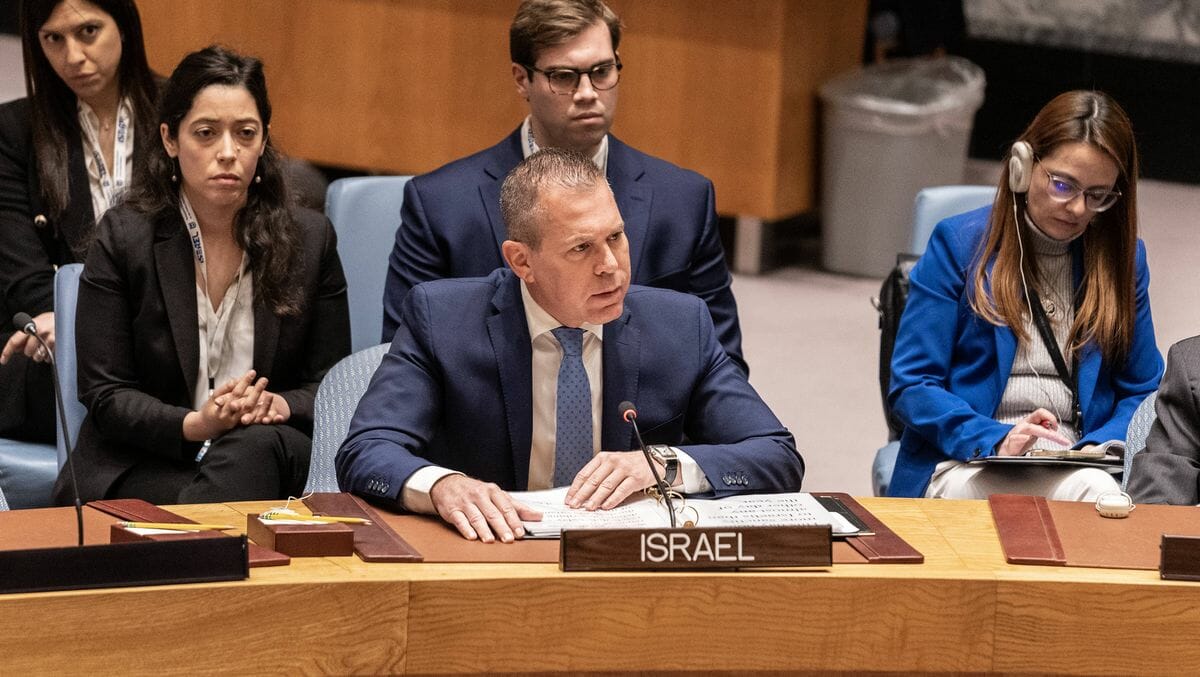 Israels Botschafter bei den Vereinten Nationen, Gilad Erdan, im UN-Sicherheitsrat