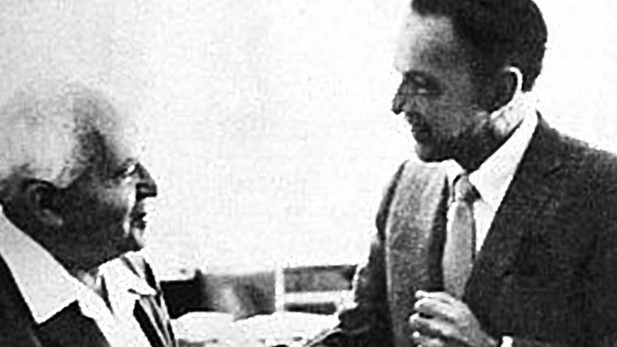 Israels Premierminister David Ben-Gurion und Frank Sinatra