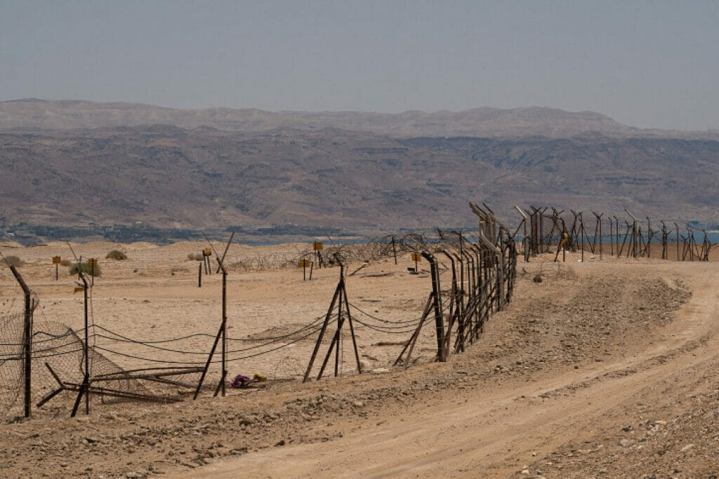Der aktuelle Zaun an der israelischen Grenze zu Jordanien