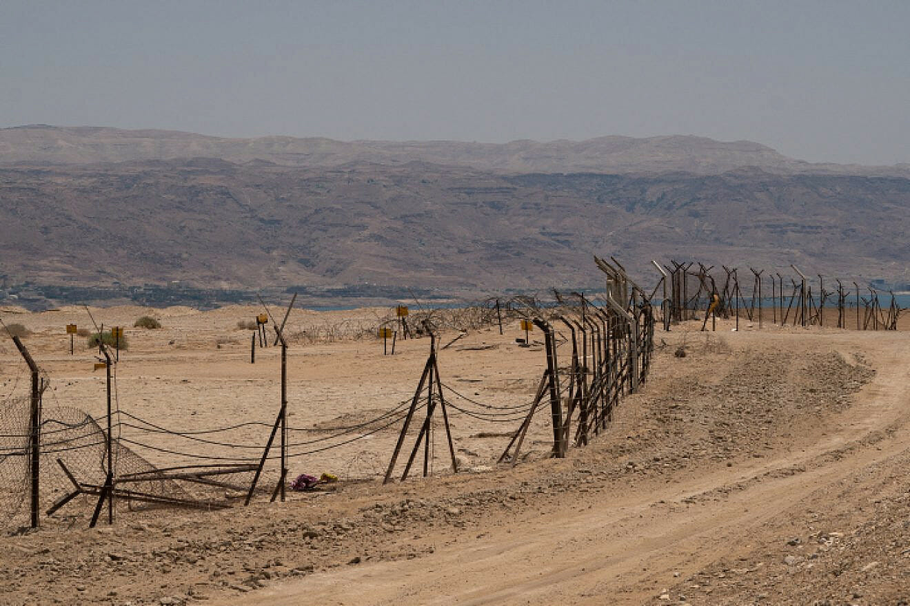 Der aktuelle Zaun an der israelischen Grenze zu Jordanien