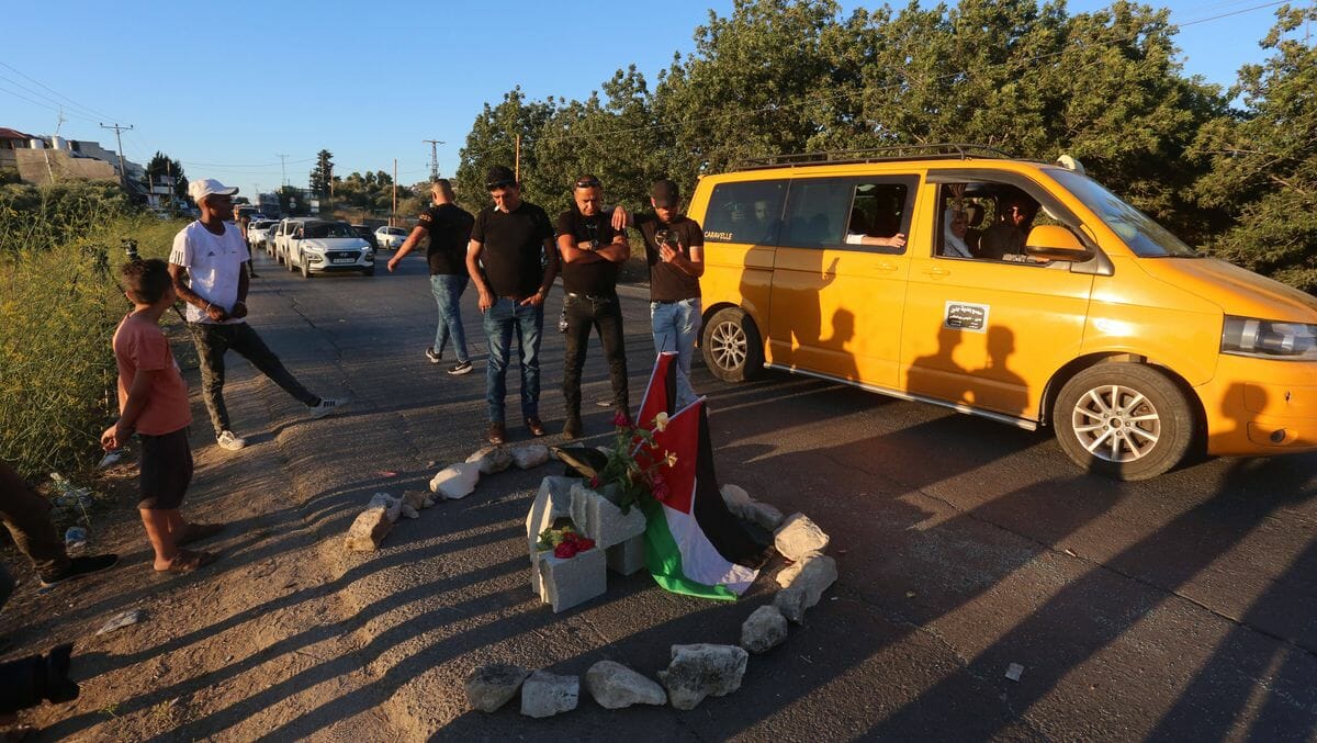 Gedenkstätte für drei Terroristen, die auf dem Weg zu ihrem Anschlag von israelischen Sicherheitskräften neutralisiert wurden