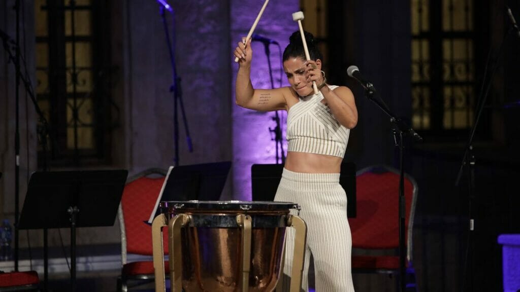 Im Visier von BDS: Die tunesische Sängerin Emel Mathlouthi bei ihrem Konzert in Ost-Jerusalem