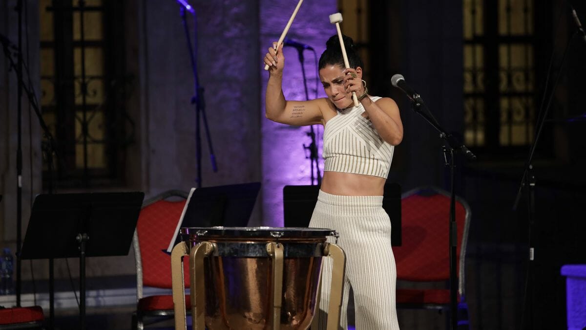 Im Visier von BDS: Die tunesische Sängerin Emel Mathlouthi bei ihrem Konzert in Ost-Jerusalem