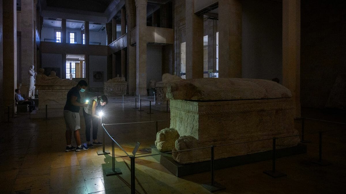 Libanon: Selbst im Nationalmuseum in Beirut bleiben aufgrund des Strommangels die Lichter aus