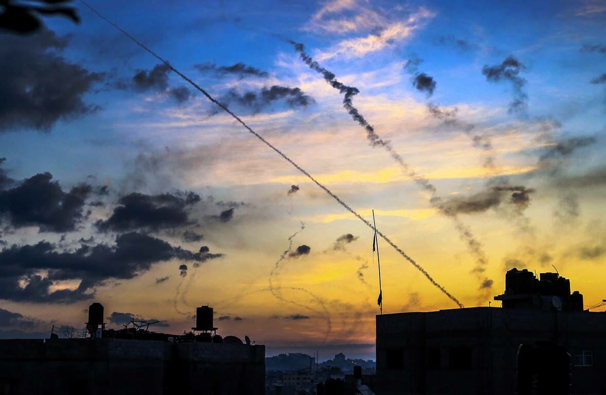 Raketenangriffe der Hamas aus dem Gazastreifen. (© imago images/PIN)
