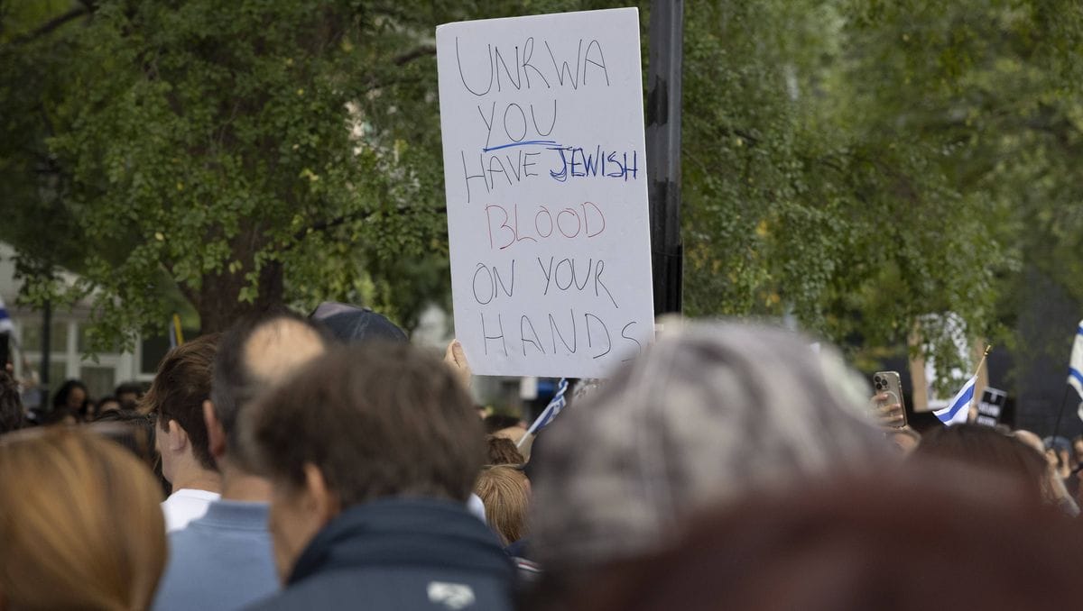 Protest in New York gegen die UNRWA-Kollaboration mit dem Hamas-Terror