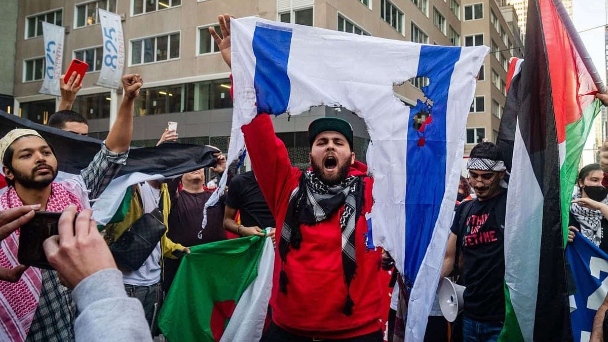 Nicht für die Palästinenser, sondern gegen Israel: Demonstration in New York
