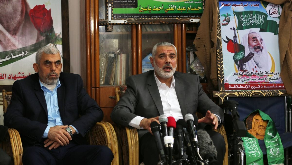 Die beiden Hamas-Führer Yahya Sinwar und Ismal Haniyeh