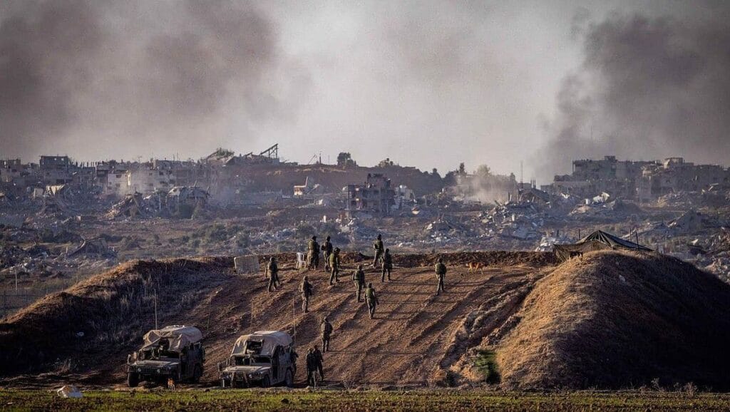 Israelische Soldaten an der Grenze zum Gazastreifen
