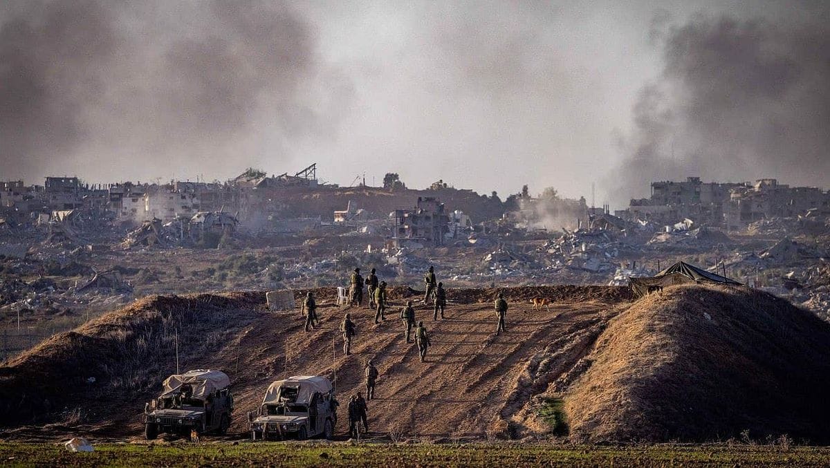 Israelische Soldaten an der Grenze zum Gazastreifen
