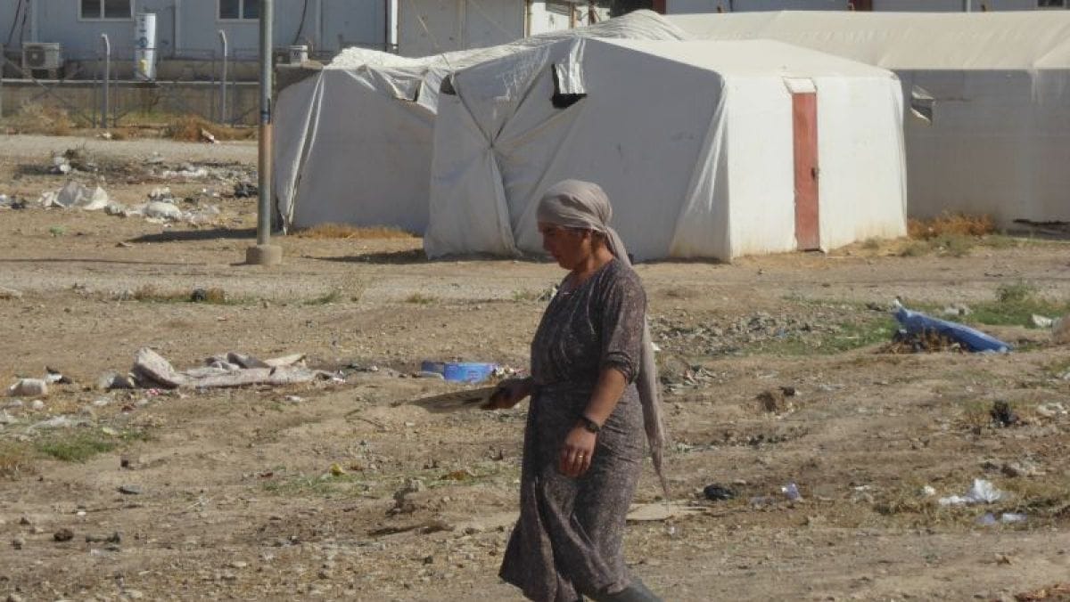 Jesidin im Khanke Camp bei Dohuk