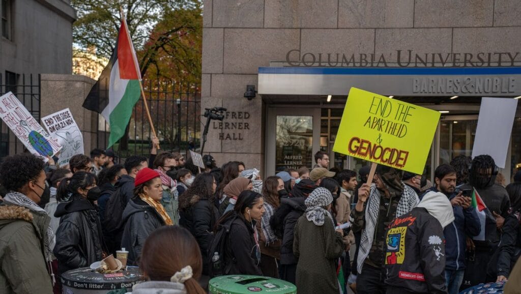 Antisemitische Demonstration an der Columbia University in New York