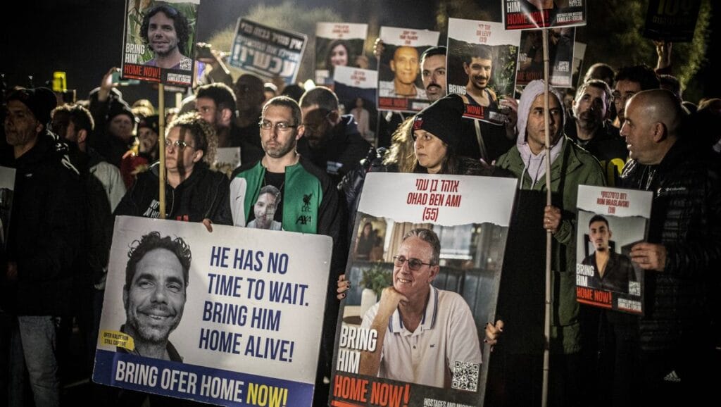 Demonstration in Israel zur Freilassung der Hamas-Geiseln