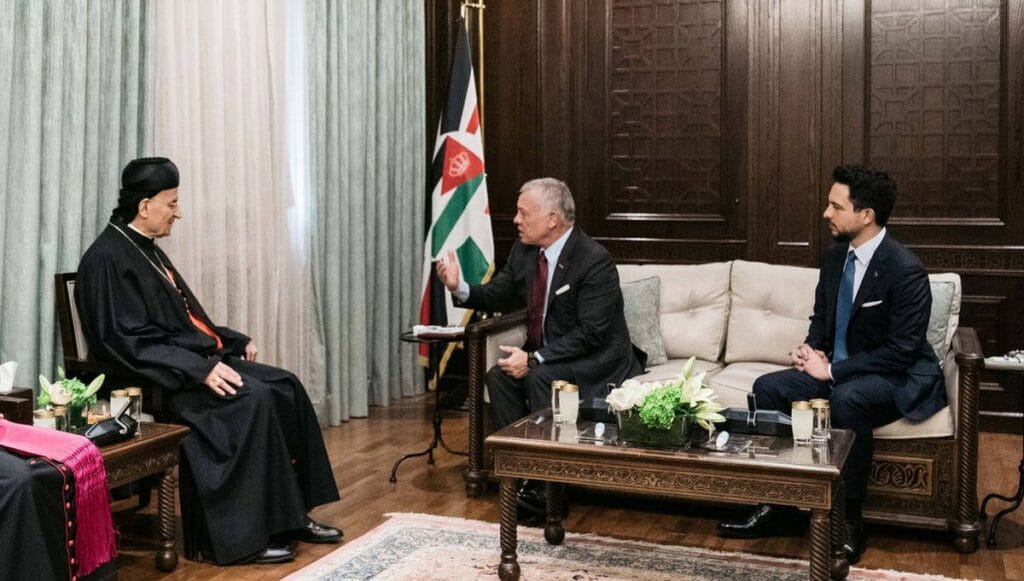 Maronitischer Patriarch des Libanon, Bechara Boutros al-Rahi, zu Besuch bei Jordaniens König Abdullah II.