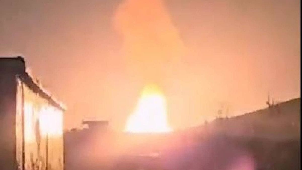 Explosion der Gaspipeline im Iran am 14. Februar