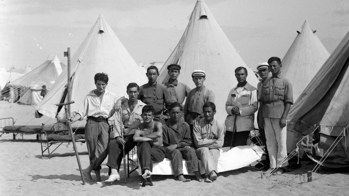 Lager für jüdische Flüchtlinge bei Tel Aviv