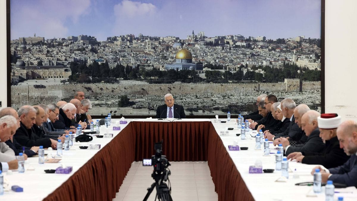 Abbas bei einer Sitzung der die Palästinensische Autonomiebehörde regierenden Fatah-Fraktion