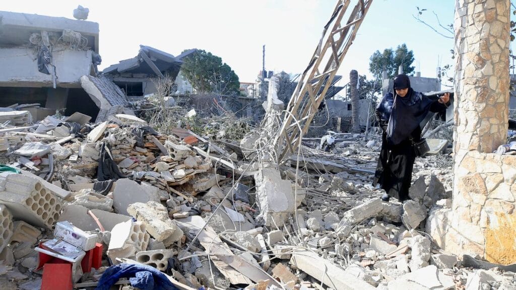 Schäden im Südlibanon nach einem durch die Hisbollah provozierten israelischen Luftschlag