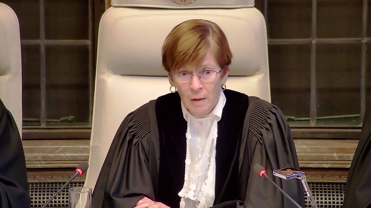 Joan Donoghue war die Präsidentin der IGH und Vorsitzende im Fall der südafrikanischen Klage gegen Israel. (© image images/UPI Photo)