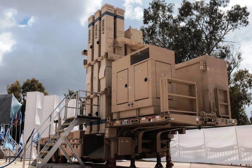 Eine Abschussstation des Raketenabwehrsystems David's Sling. (© imago images/ZUMA Wire)