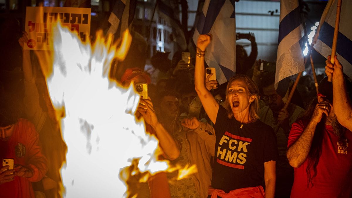 Demonstration für einen Geiseldeal mit der Hamas in Israel