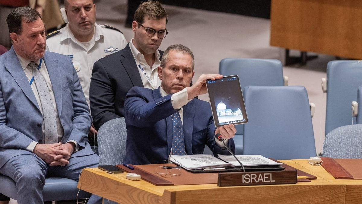 Raketen über dem Felsendom: Israels Botschafter präsentiert der UNO Bilder des iranischen Angriffs