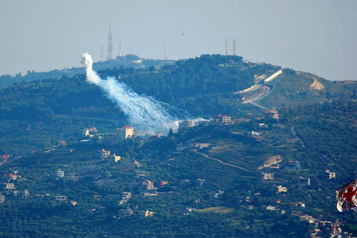 Angeblicher Einsatz von Weißem Phosphor im Libanon im Mai 2024. (© imago images/Xinhua)