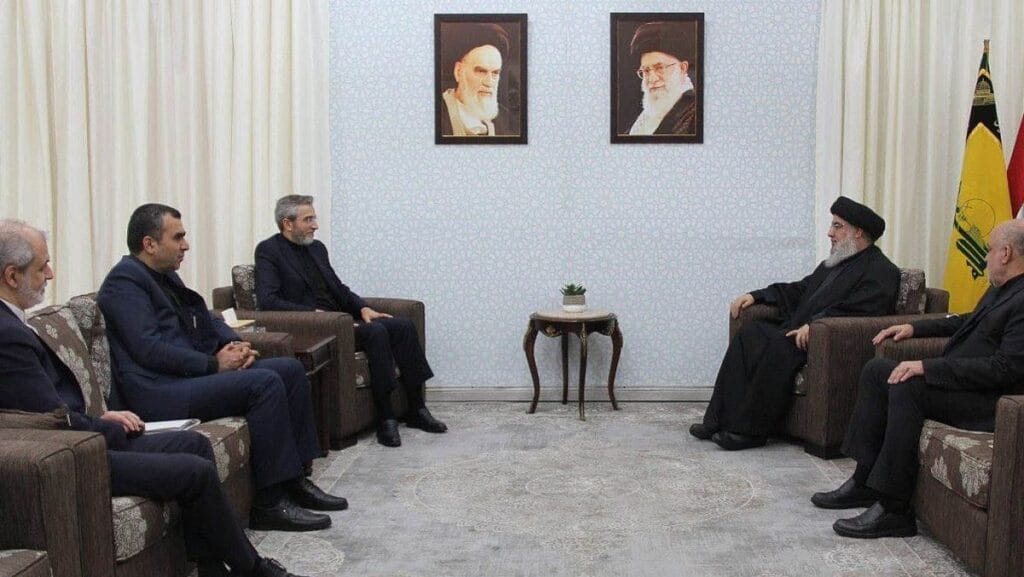 Irans Außenminister Ali Bagheri Kani bei seinem Treffen mit Hisbollah-Chef Hassan Nasrallah
