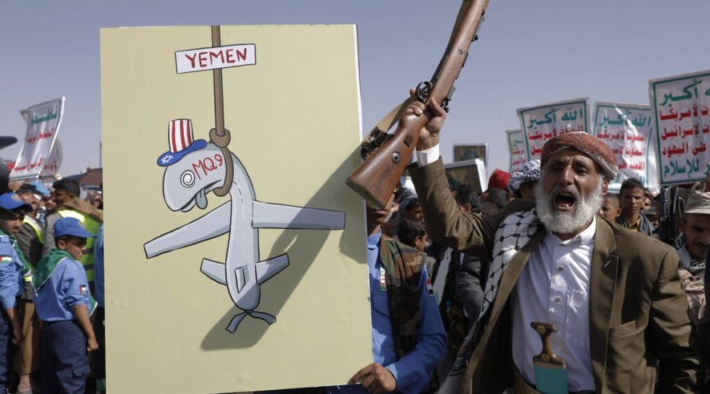 Huthi-Protest gegen die USA im Jemen