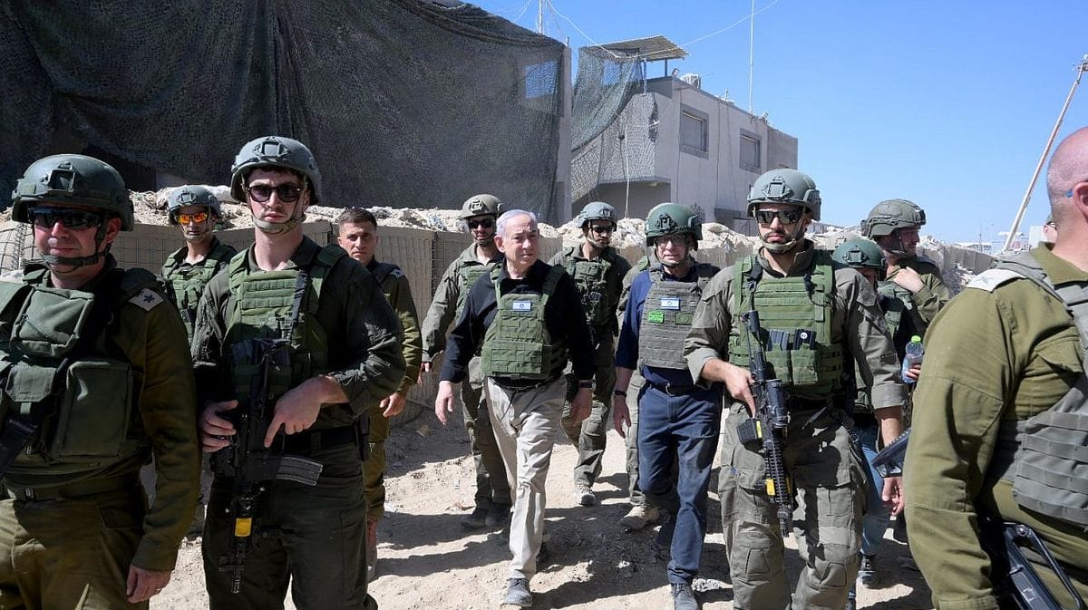 Israels Premier Netanjahu beim Truppenbesuch in Rafah