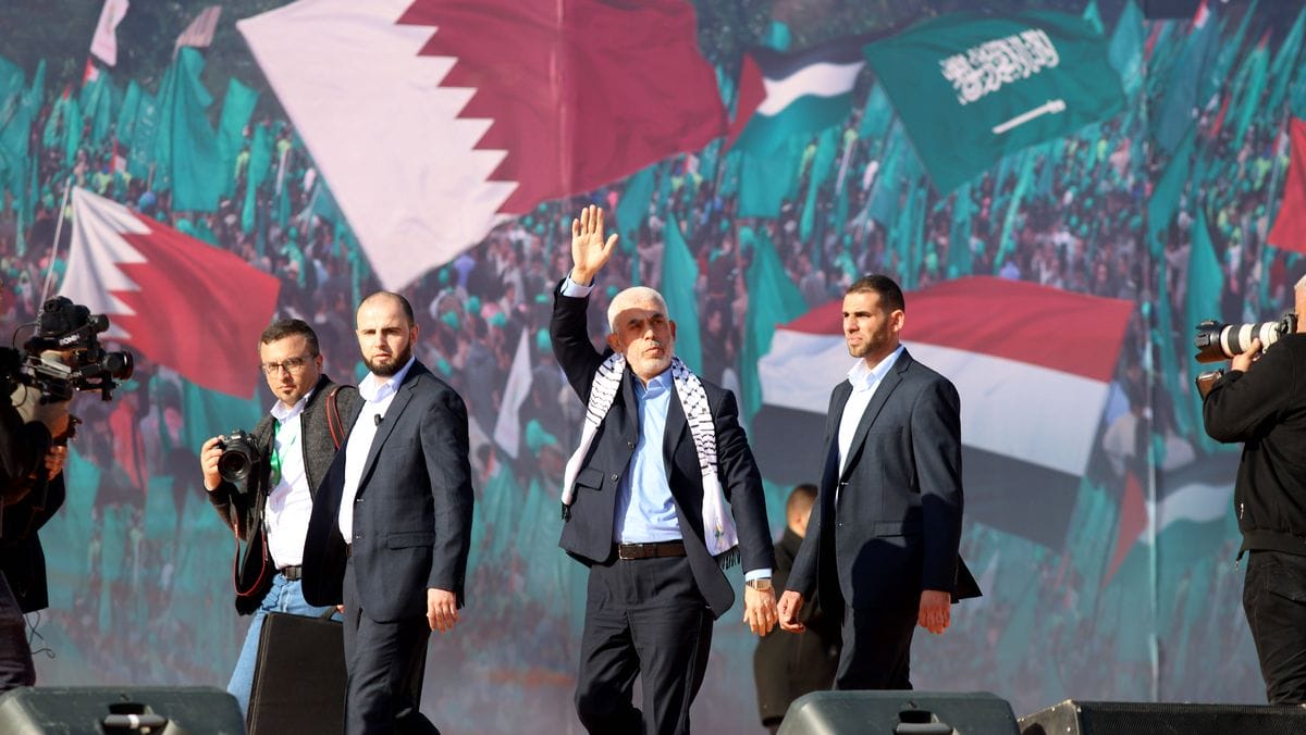 Yahya Sinwar bei der Feier zum 35. Jahrestag der Hamas-Gründung im Jahr 2022