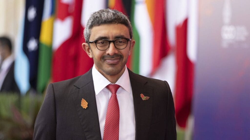 Lud zu Gaza-Gesprächen: Der Außenminister der Vereinigten Arabischen Emirate, Abdullah Bin Zayed Lud zu Gaza-Gesprächen: Der Außenminister der Vereinigten Arabischen Emirate, Abdullah Bin Zayed