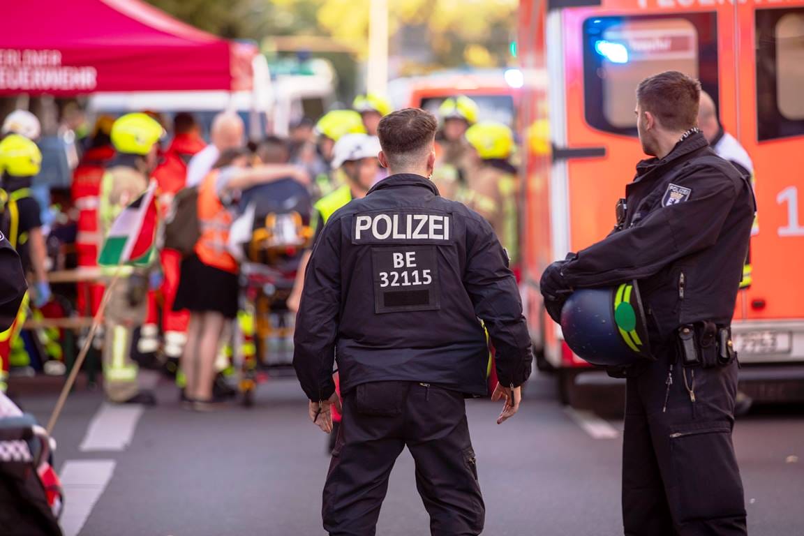 Nach Ausschreitungen bei einer Palästinenser-Demonstration in Berlin. (© imago images/A. Friedrichs)