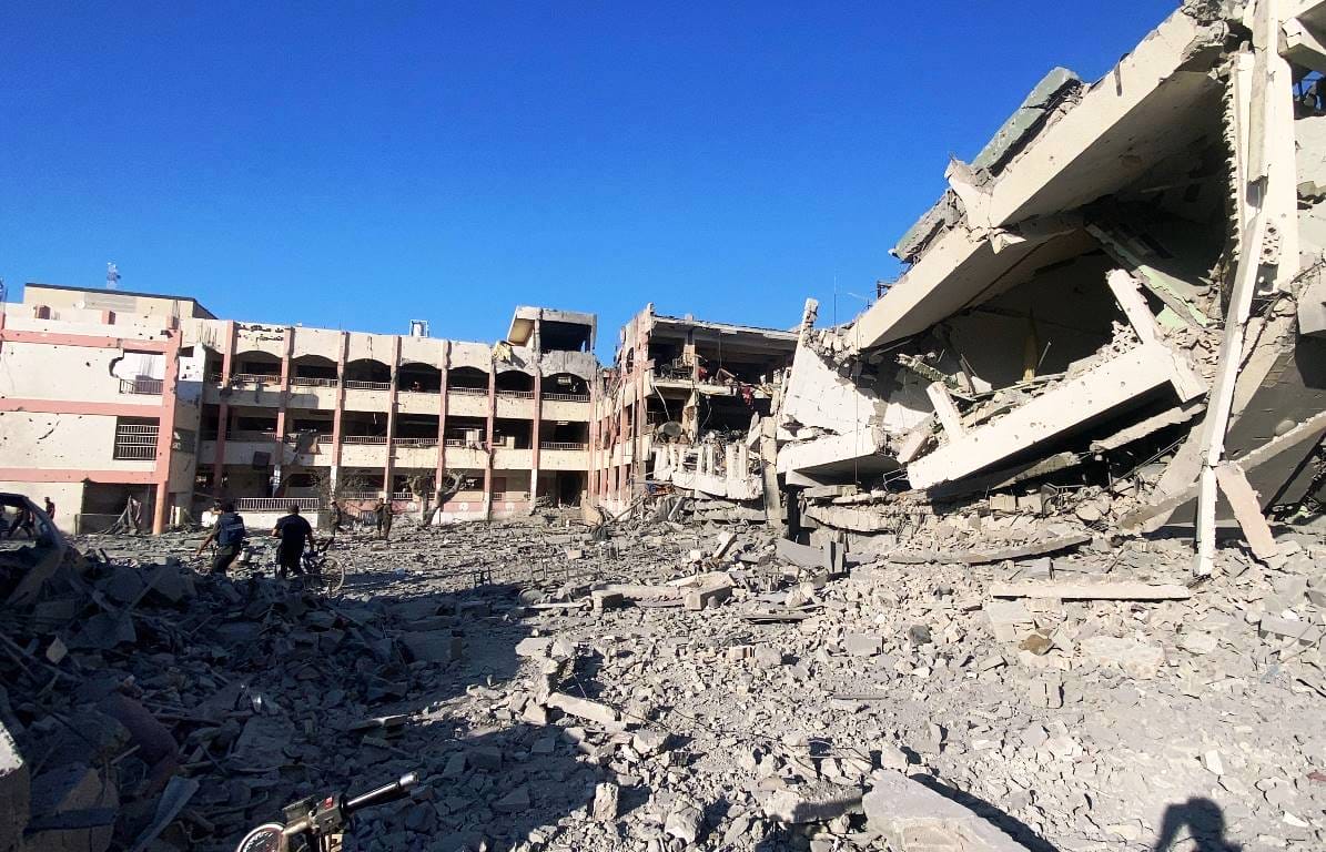 In diesem Gebäude, das früher als Schule genutzt worden war, eliminierten die israelischen Streitkräfte Dutzende Terroristen der Hamas und des Palästinensischen Islamischen Dschihad. (© imago imgaes/APAimages)