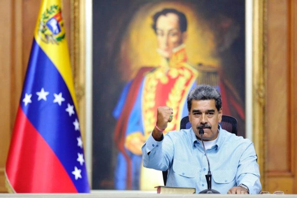 Venezuelas Präsident Maduro wähnt sich vom »internationalen Zionismus« verfolgt. (© imago images/Aton Chile)