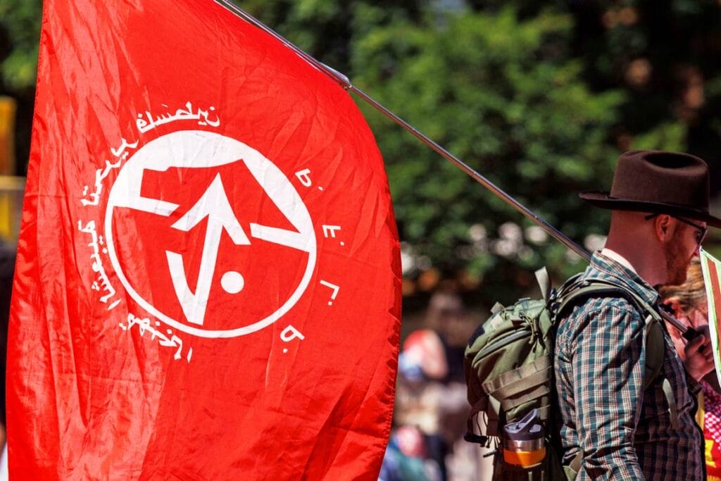 PFLP-Unterstützer in Portland. (© imago images/Sipa USA)