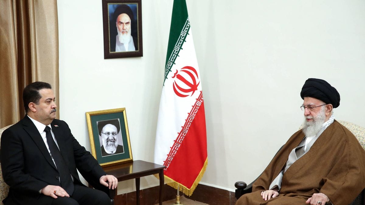 Der irakische Premierminister Mohammed Al-Sudani bei Iran Oberstem Führer Ayatollah Ali Khamenei