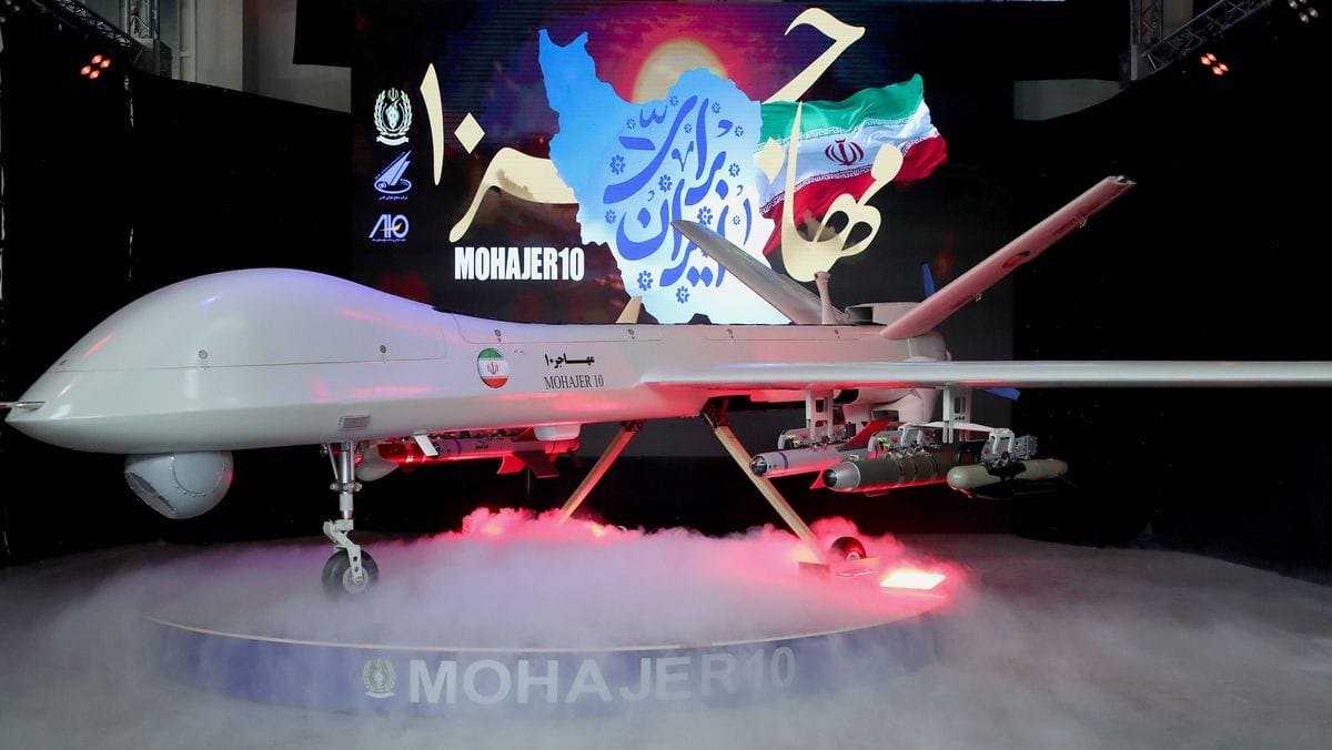 Irans neueste Drohne vom Typ Mohajer 10