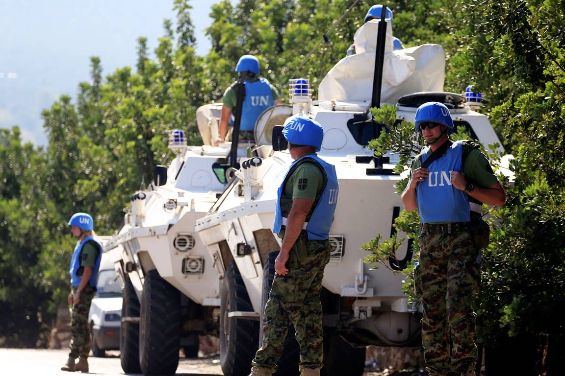 UNIFIL-Soldaten an der Grenze zwischen dem Libanon und Israel im Oktober 2023. (© imago images/Xinhua)