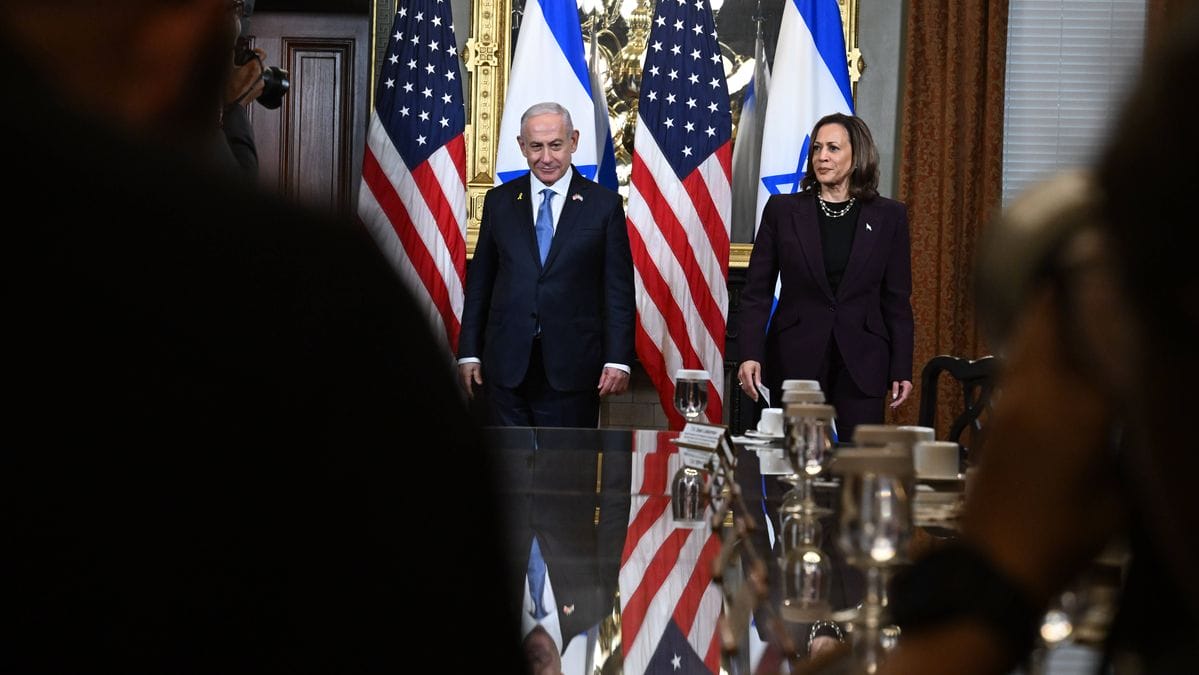 US-Vizepräsidentin Kamala Harris und Israels Premierminister Benjamin Netanjahu