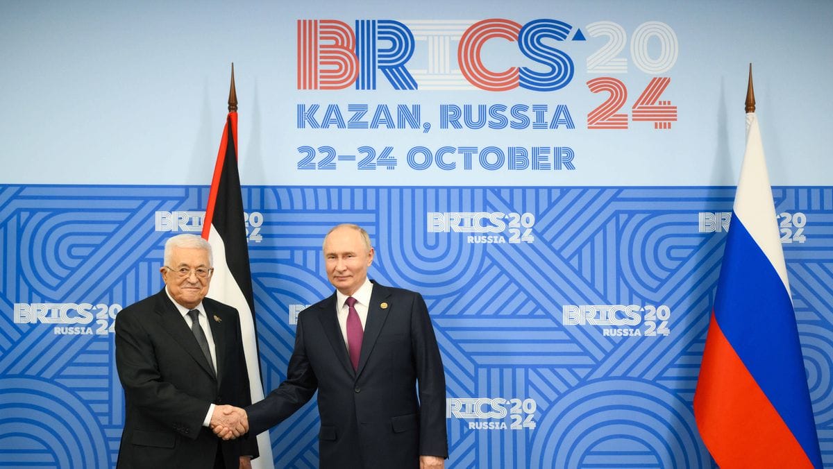Mahmud Abbas bei Putin auf dem BRICS-Gipfel in Russland