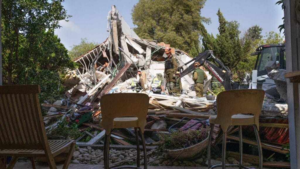 Der von der Hamas am 7. Oktober überfallenen Kibbuz Be’eri im südlichen Israel