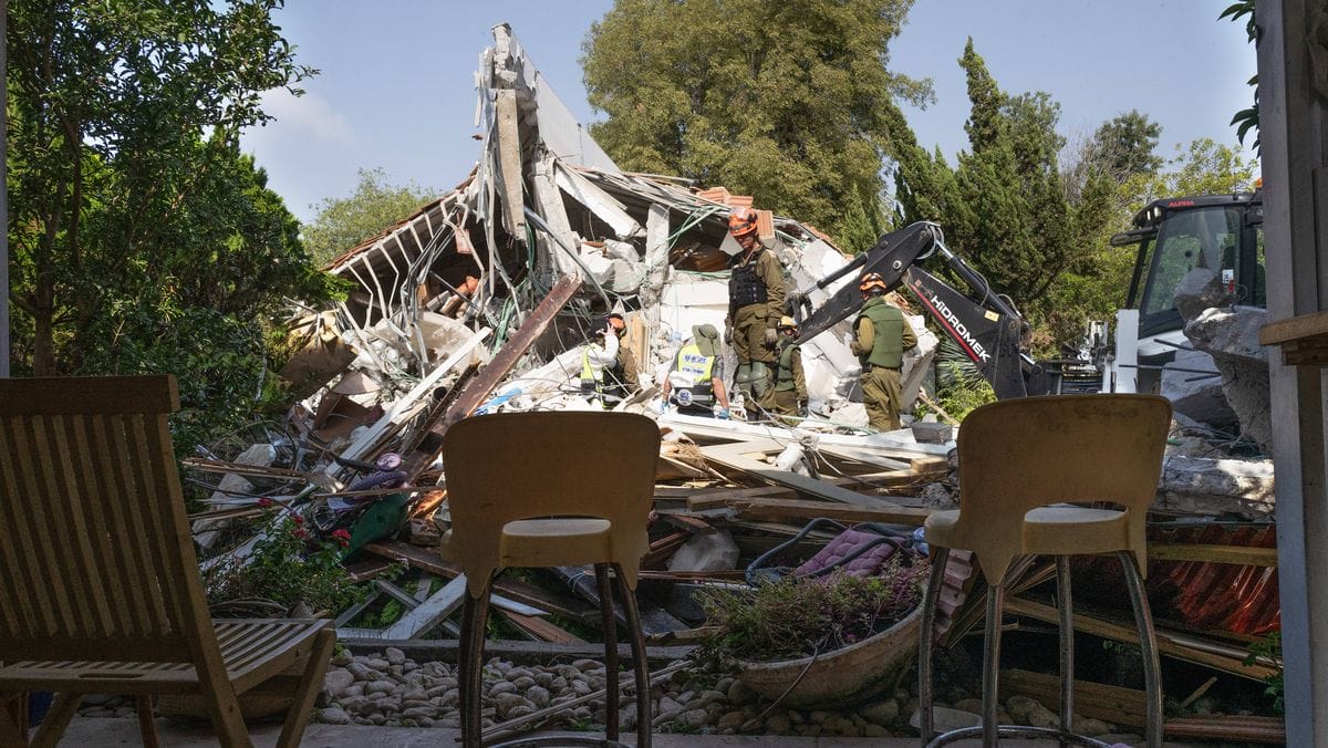 Der von der Hamas am 7. Oktober überfallenen Kibbuz Be’eri im südlichen Israel