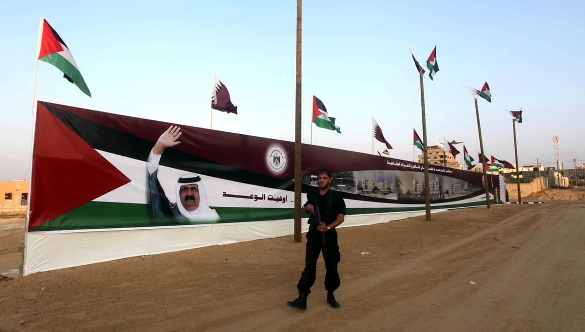 Wandbild zu Ehren Katars im Gazastreifen