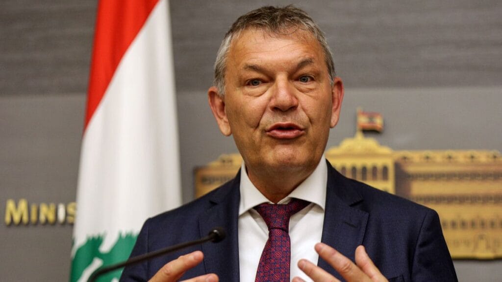 UNRWA-Chef Philippe Lazzarini bei einer Pressekonferenz im Libanon